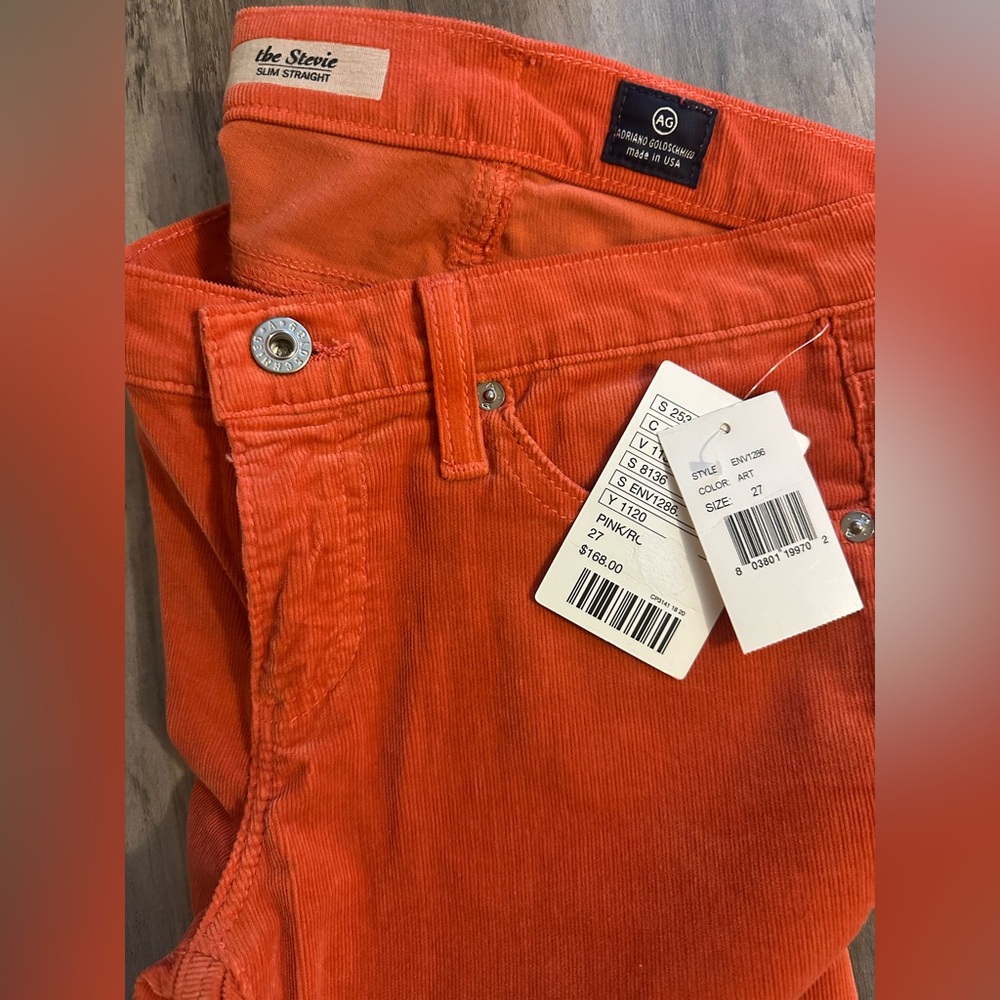 AG Adriano Goldschmied The Stevie slim straight corduroy pants